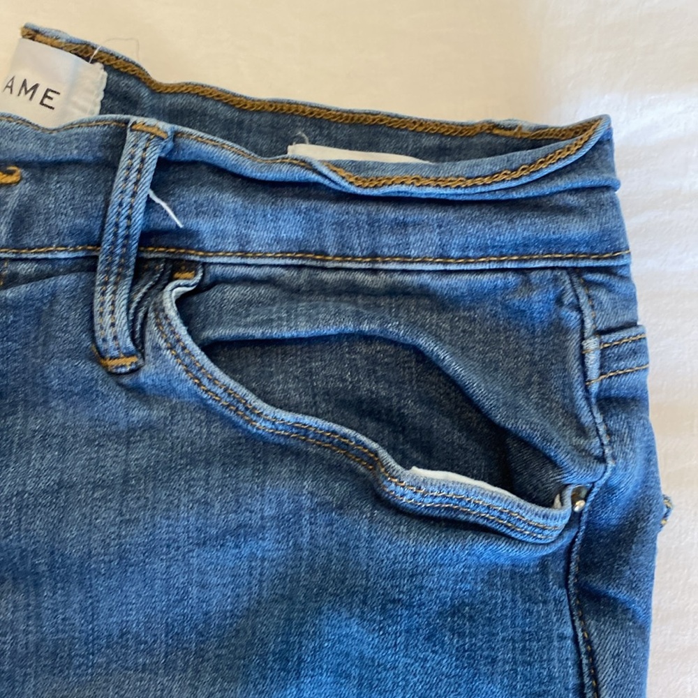 Frame Le High Crop Skinny medium denim wash size 26 - Picture 3 of 7